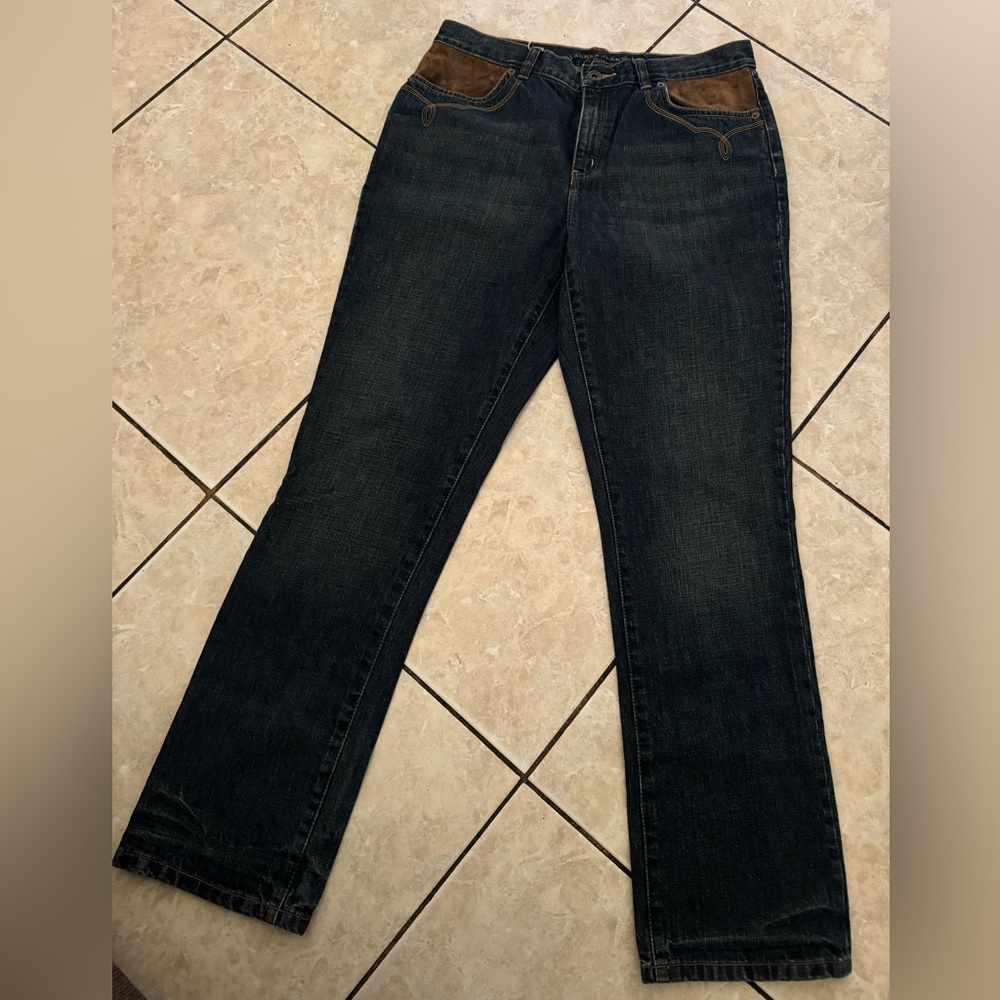 Lauren Ralph Lauren Jeans Western Leather Detail Boot Cut Womens 10